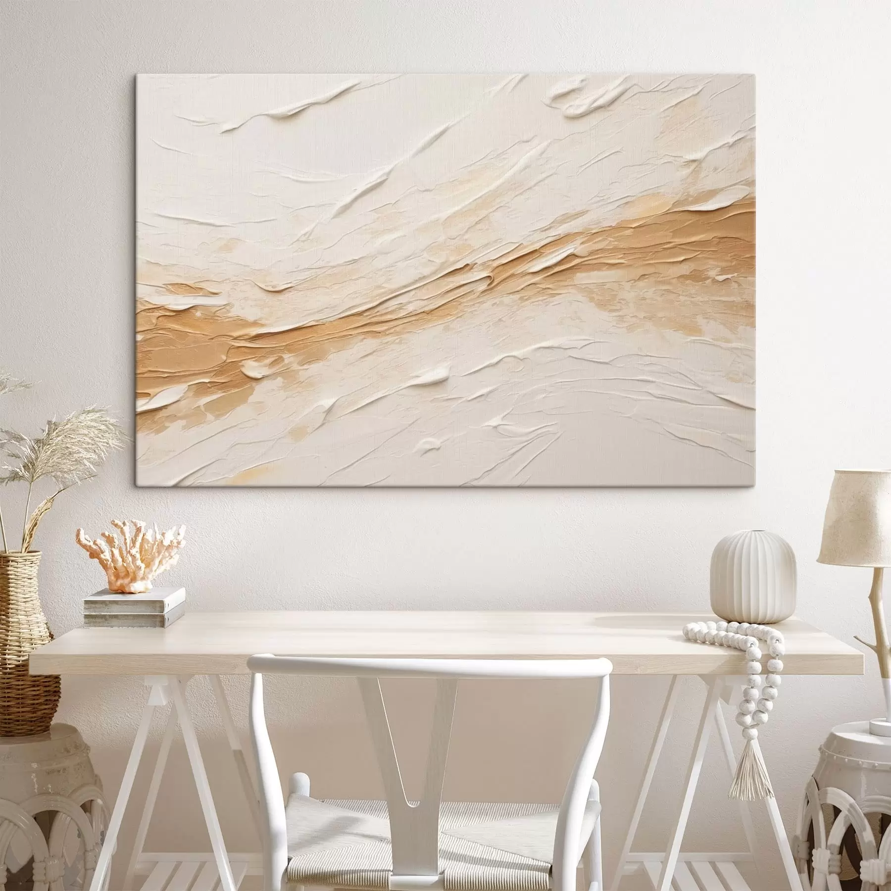 murales Textura ligera con pinceladas y degradados en tonos beige s48616