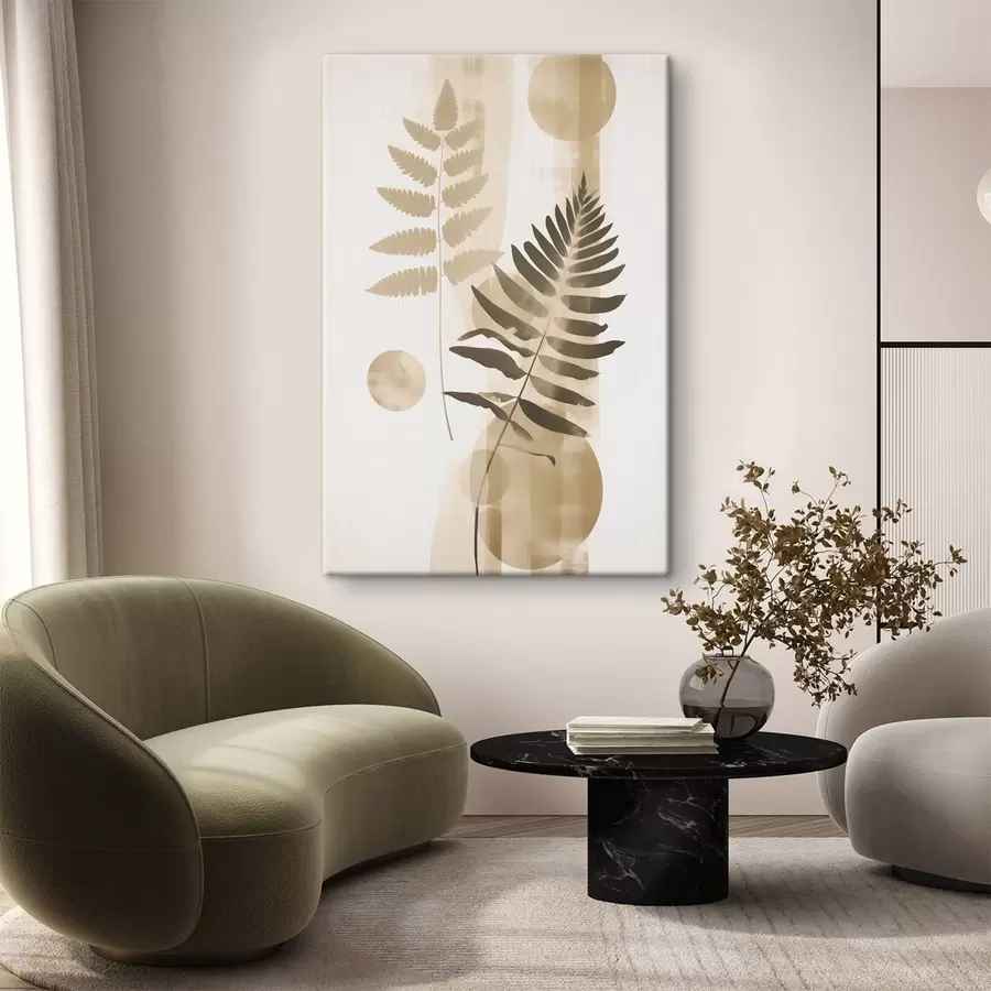 wall murals An abstraction with branches of leaves s48663