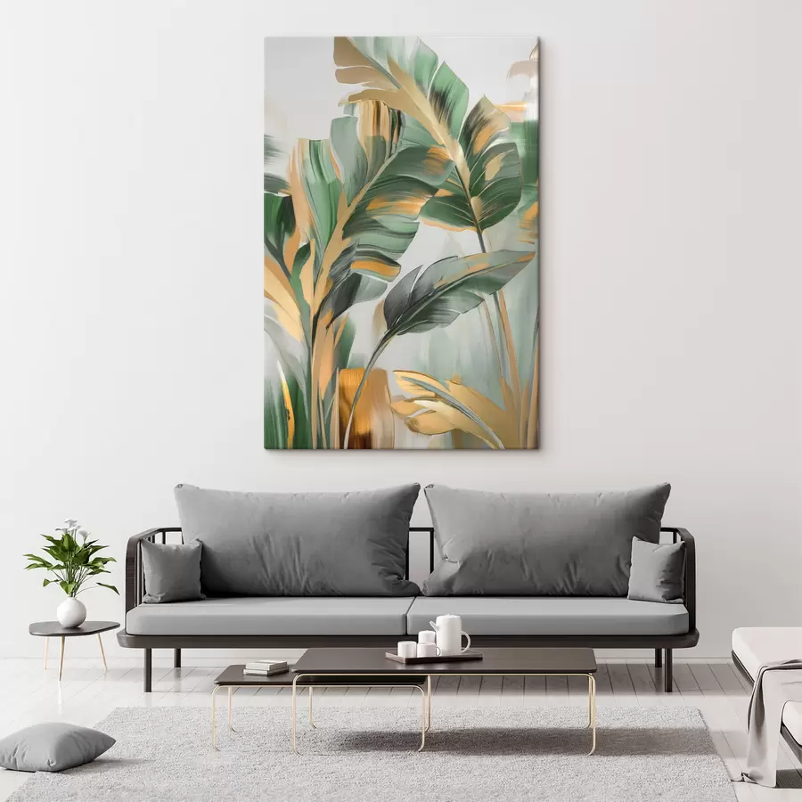 wall murals Abstract tropical leaves s48664