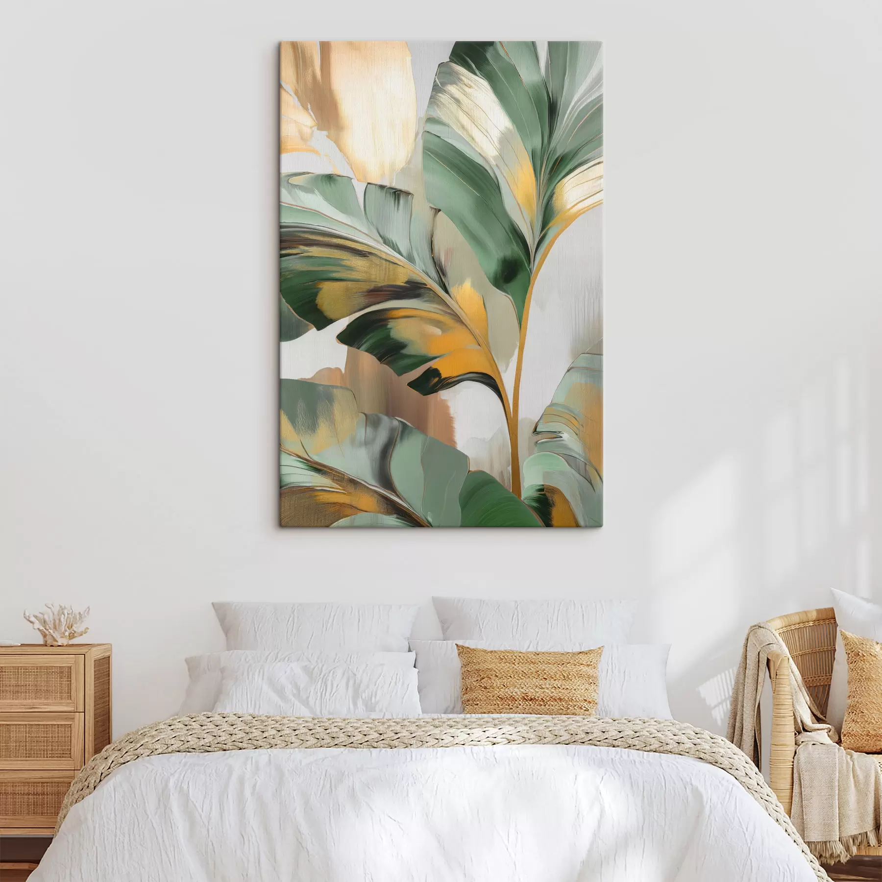 wall murals Abstract tropical leaves s48665