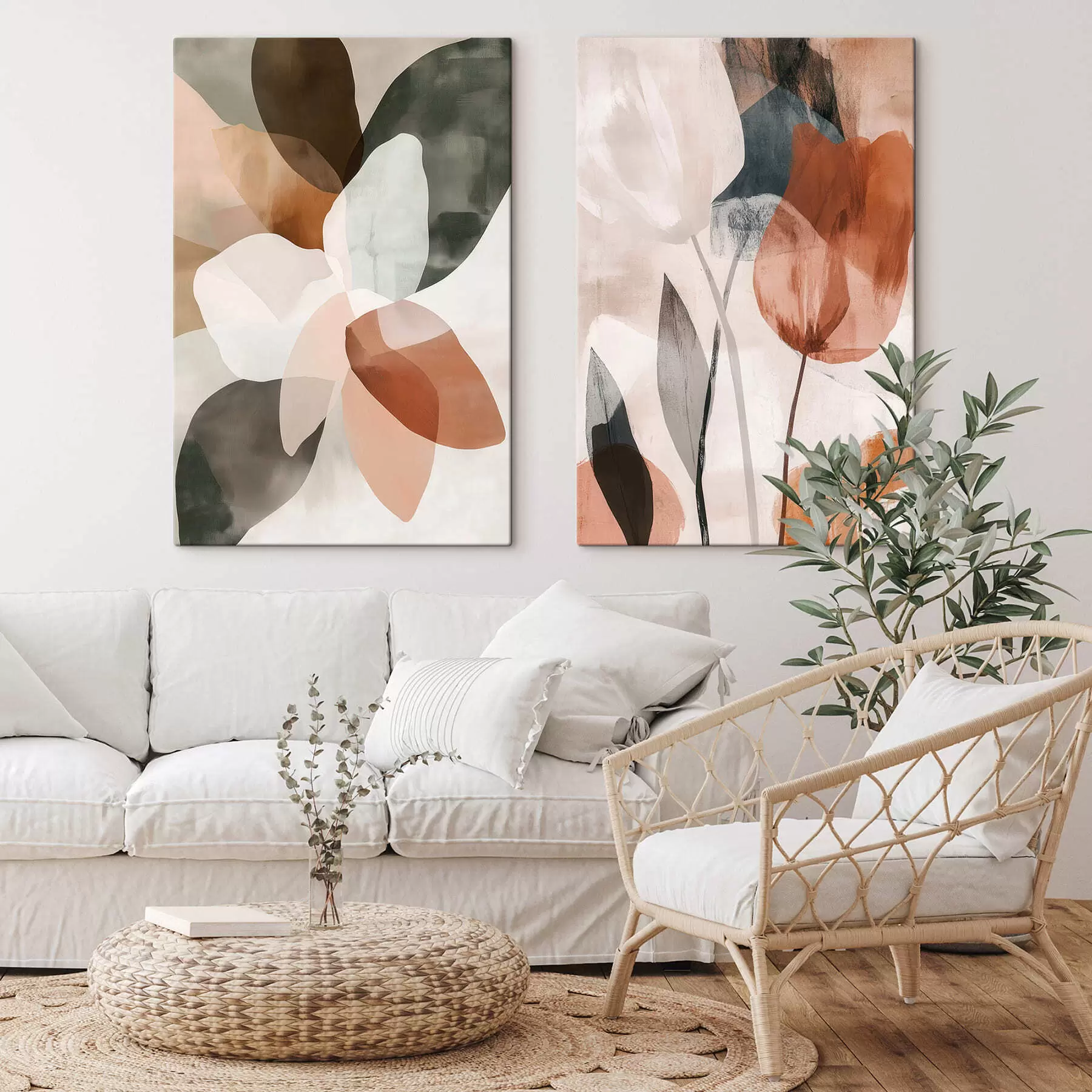 murales flores abstractas m30309