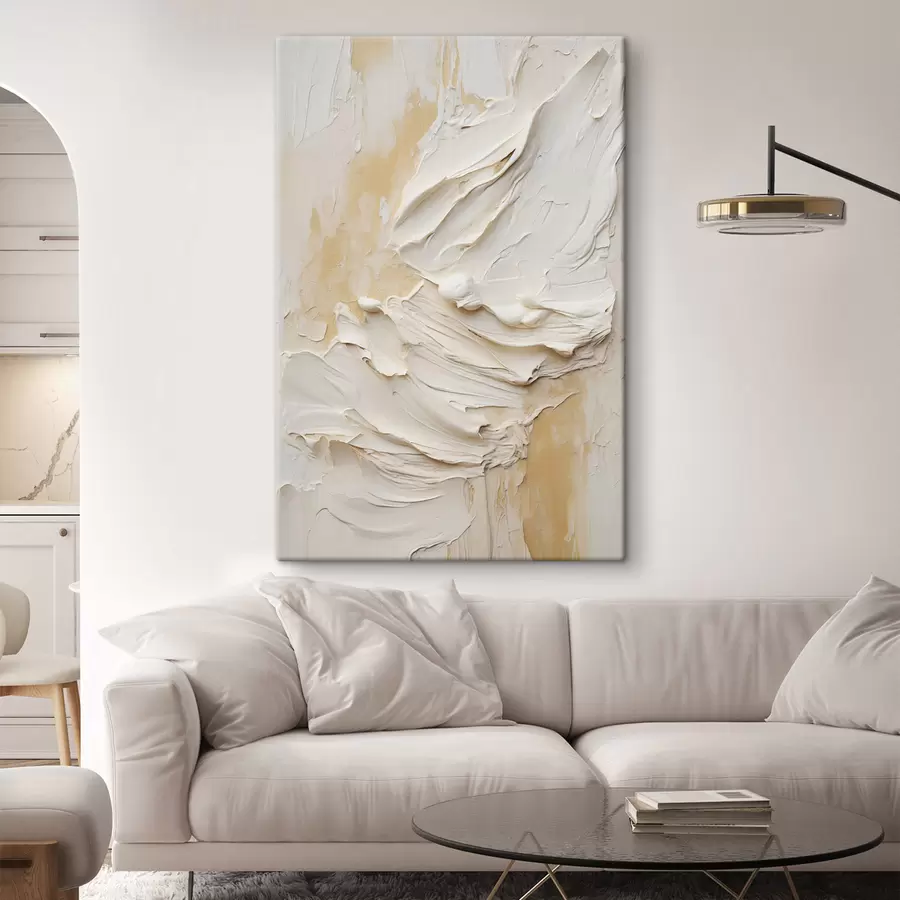 wall murals Textured cream and beige painting abstract style, minimalist art s48738