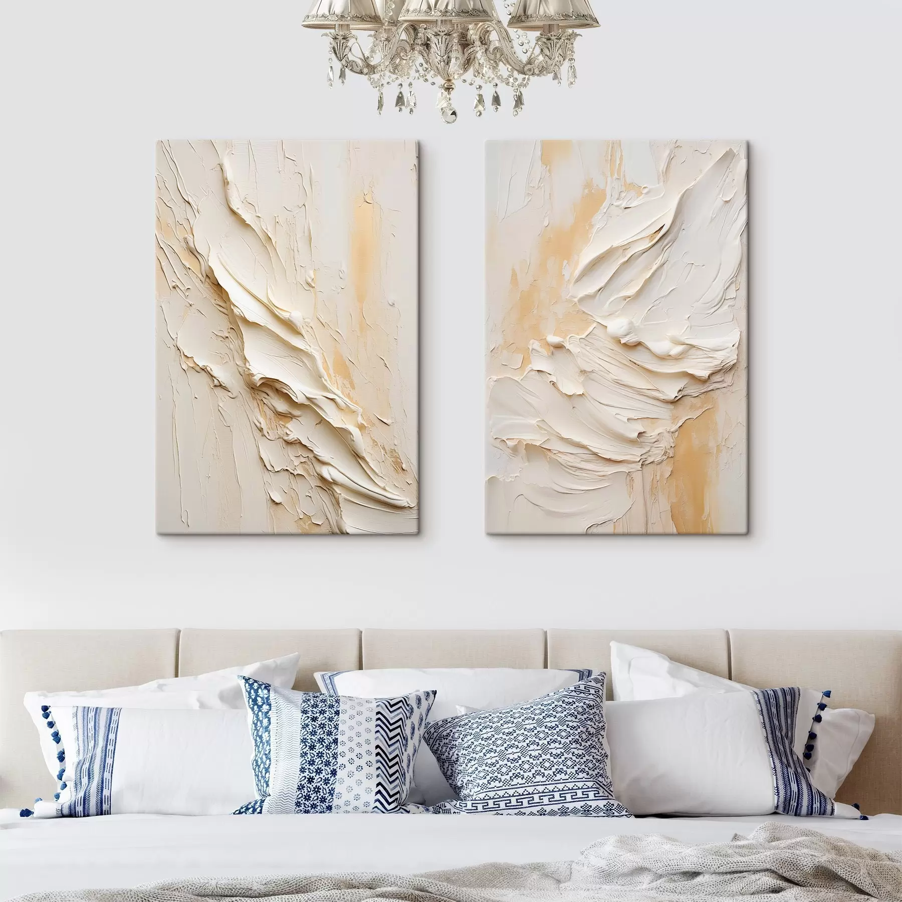 wall murals Textured cream and beige painting abstract style, minimalist art m30319
