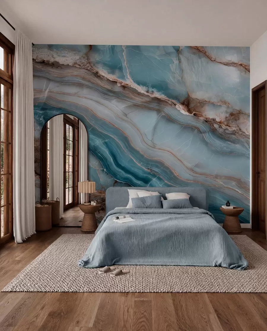wall murals Marble waves w05488