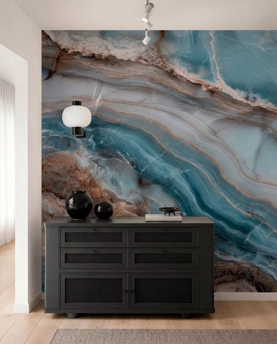 peintures murales Vagues de marbre w05488