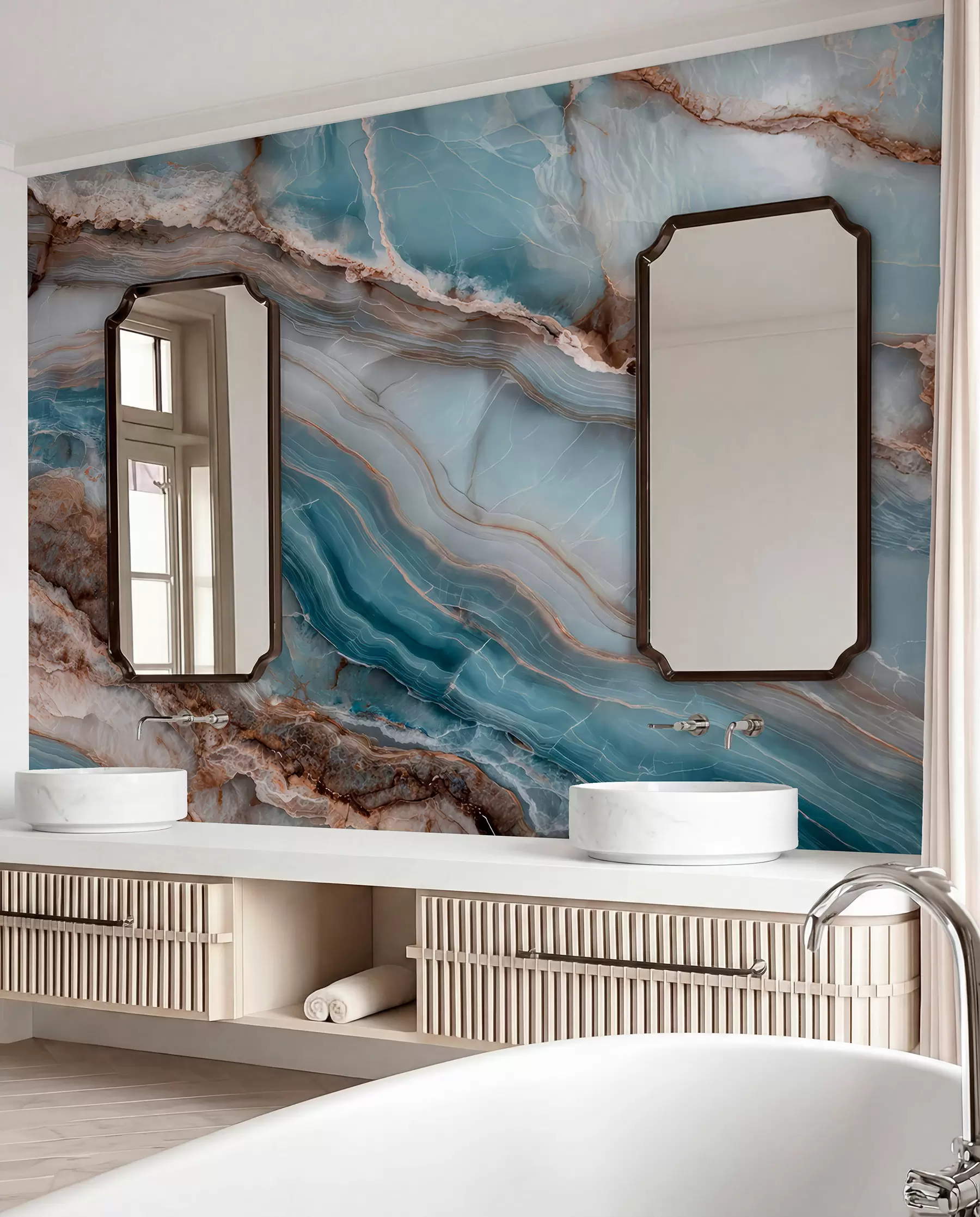 wall murals Marble waves w05488