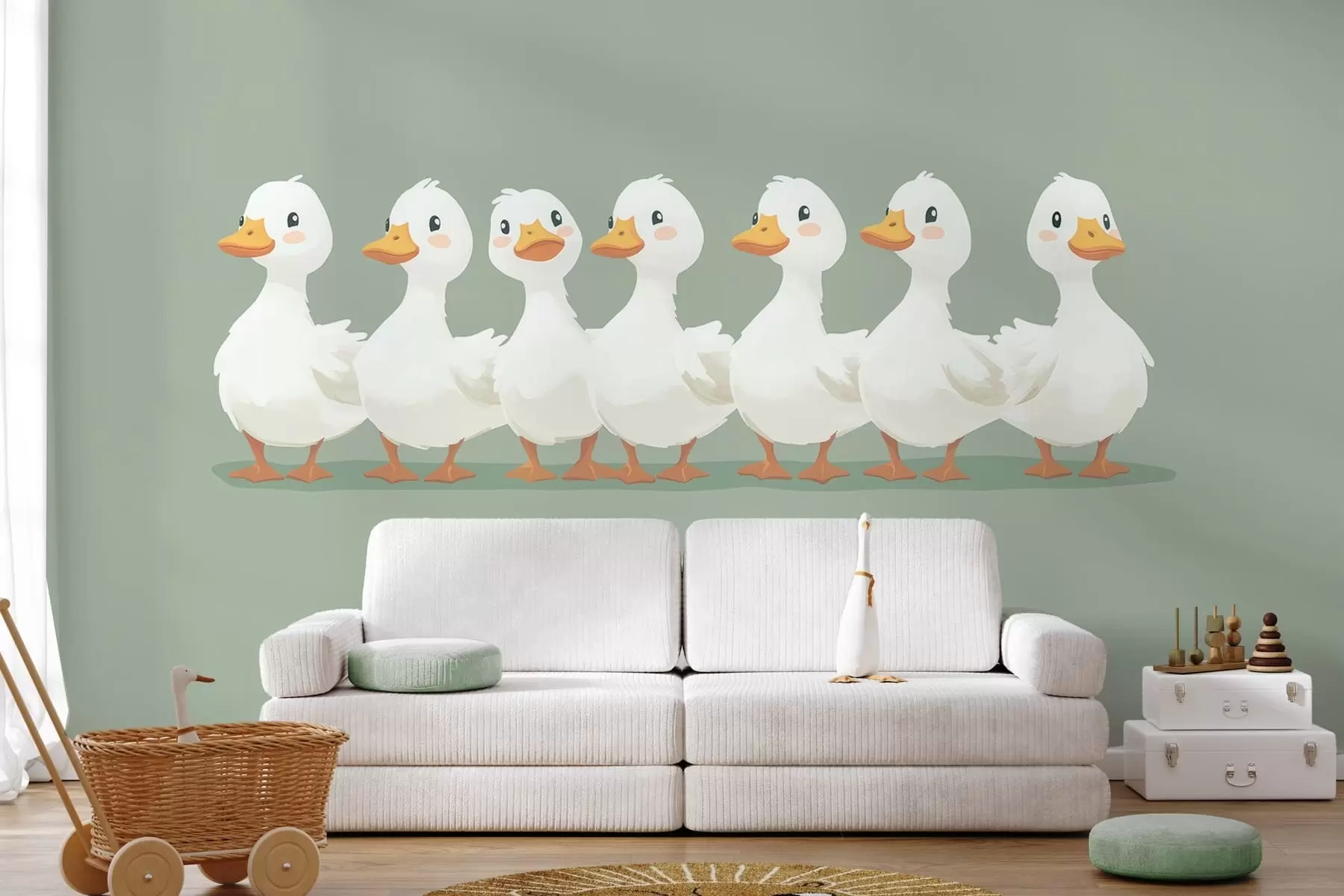 Wall Mural Photo Wallpaper Funny ducklings w05496