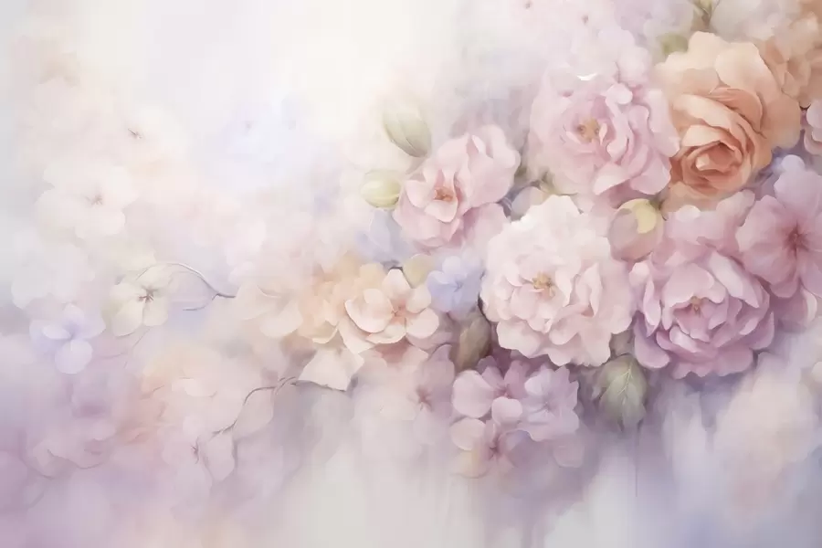 Wall Mural Photo Wallpaper Delicate flowers w09599
