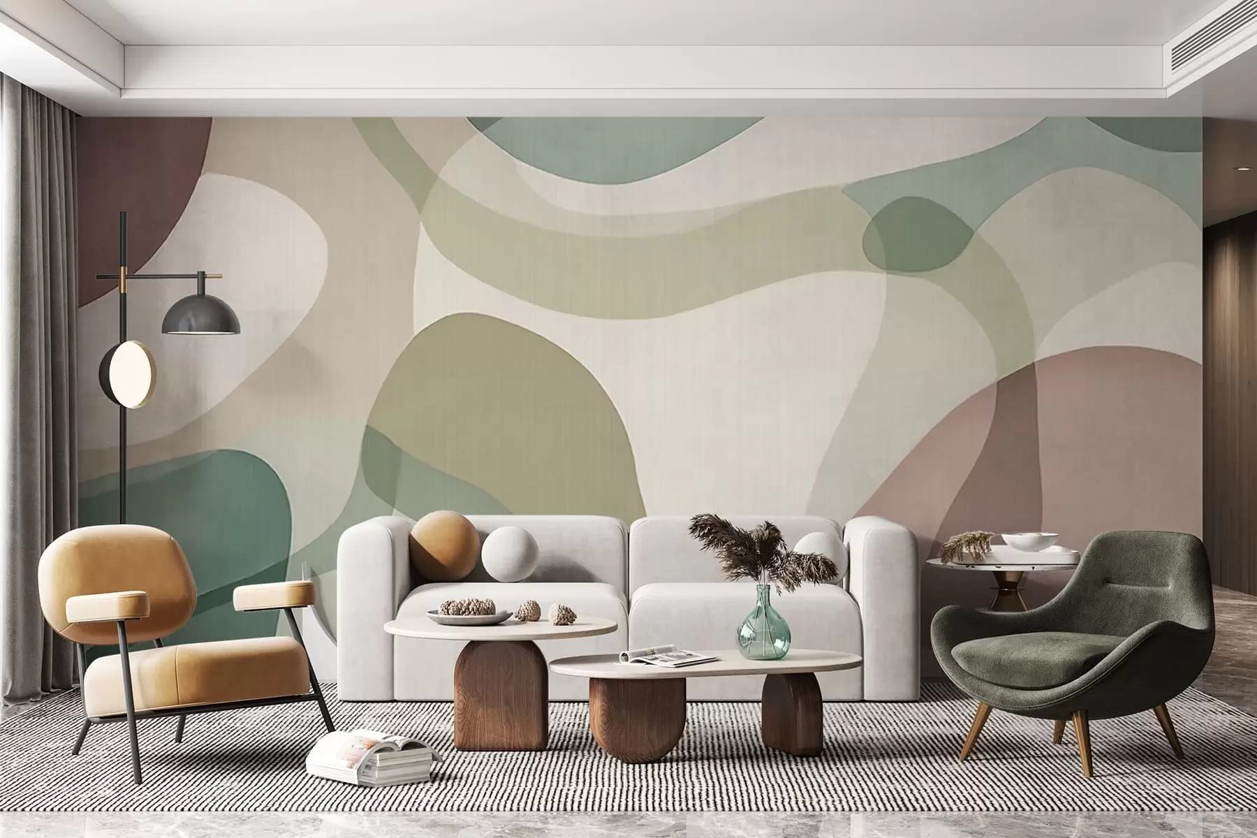 peintures murales Lignes douces w05479v1