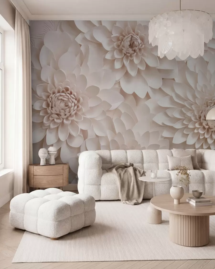 wall murals Large Flowers w05483