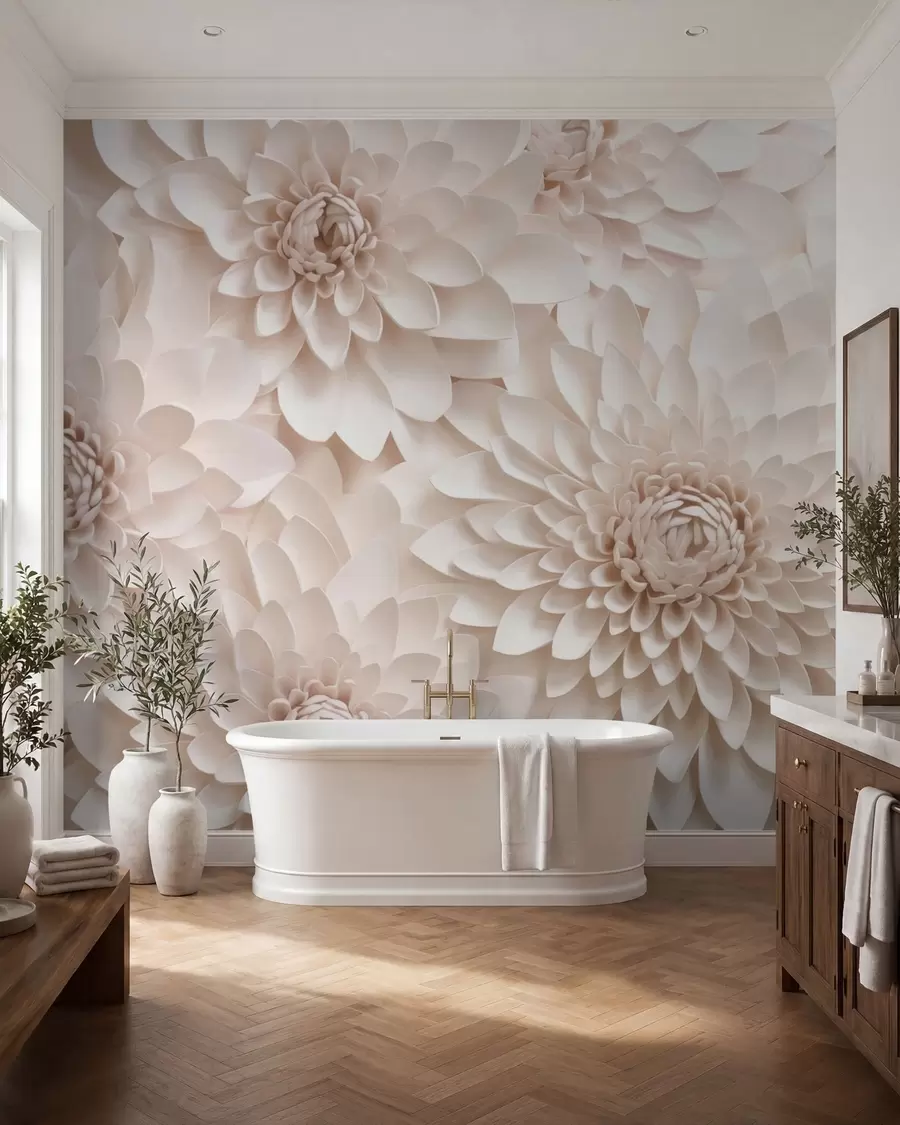 peintures murales Grandes fleurs w05483