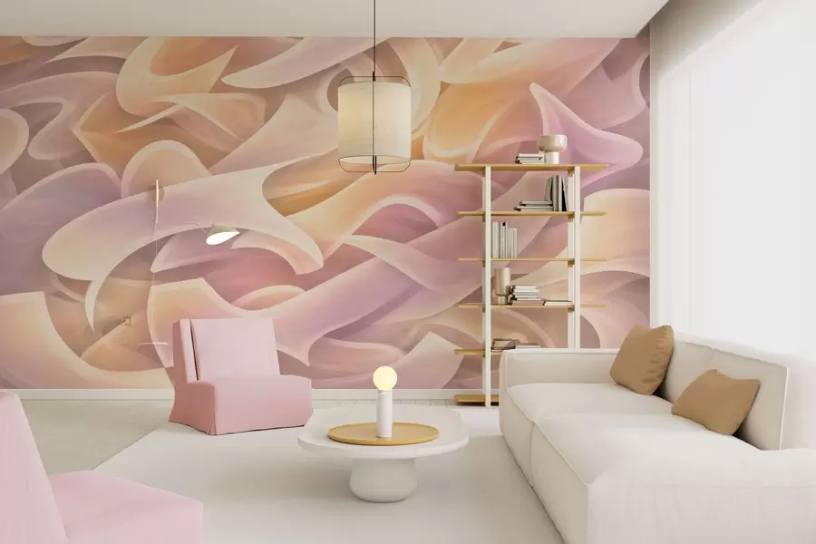 wall murals Intertwining abstract lines w05450