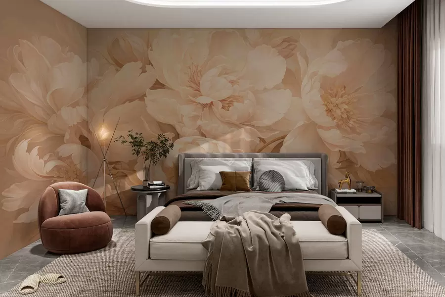 Wall Mural Photo Wallpaper Luxurious peonies w05497