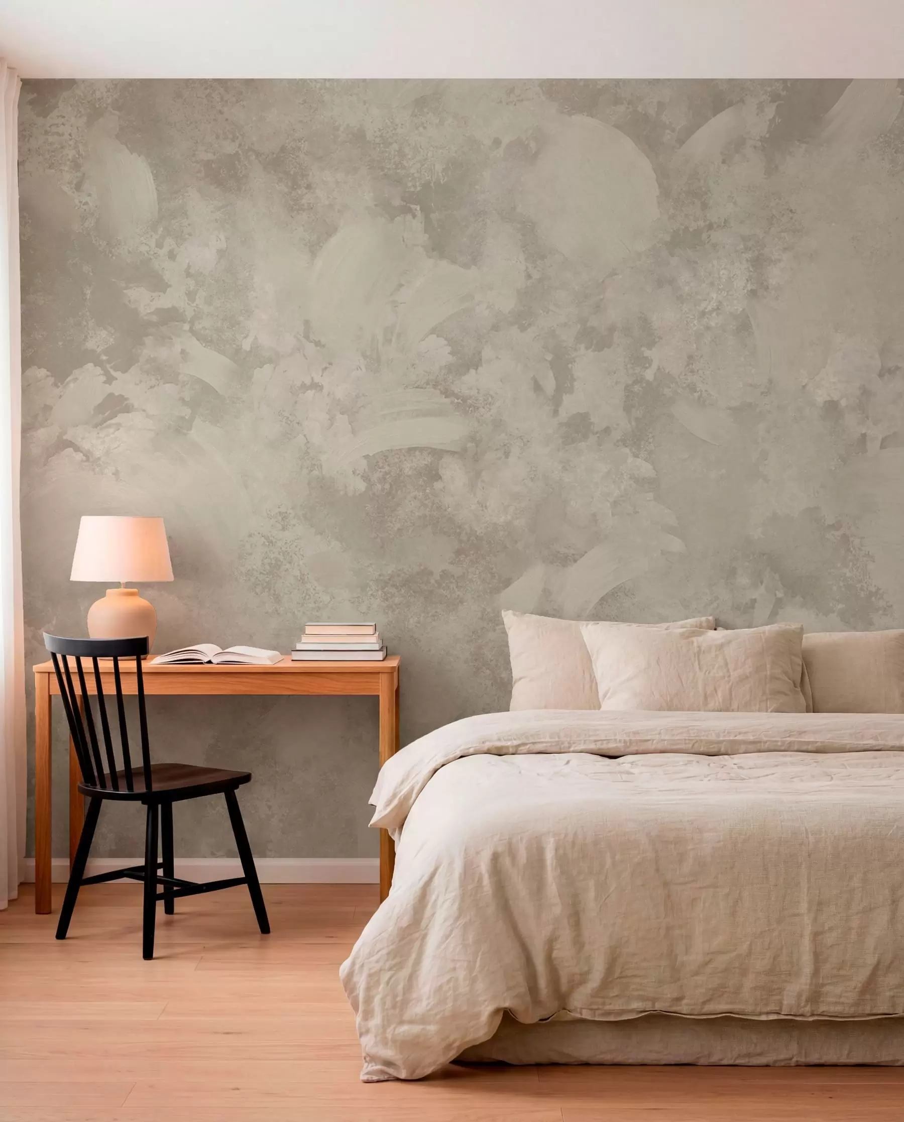Wall Mural Photo Wallpaper Minimalism abstract brush texture in beige tones w05160