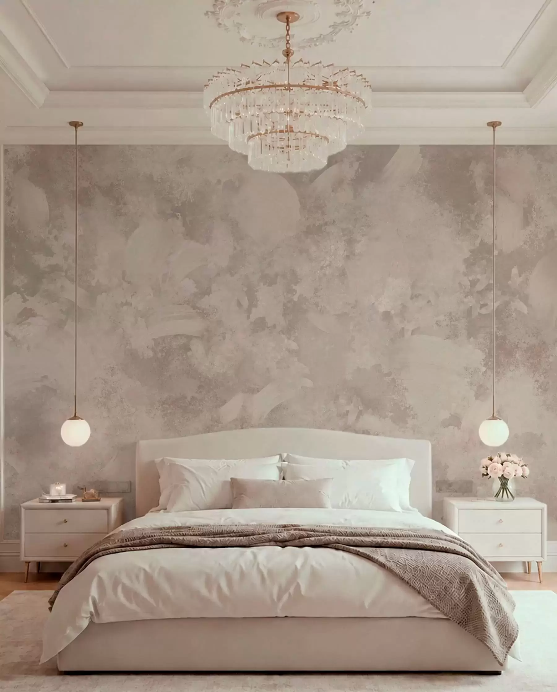 wall murals Chalky Brushwork in Sand w05160