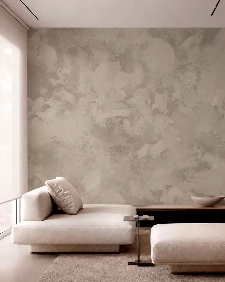 peintures murales Texture abstraite minimaliste au pinceau dans des tons beiges w05160