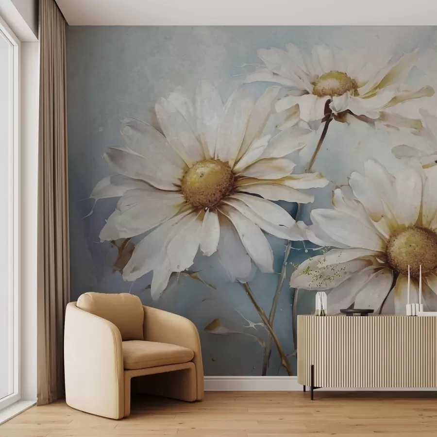 Wall Mural Photo Wallpaper Floral lightness, daisies w09776