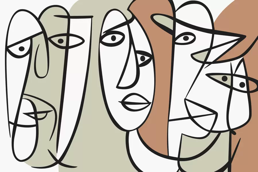 murales Caras abstractas w05504