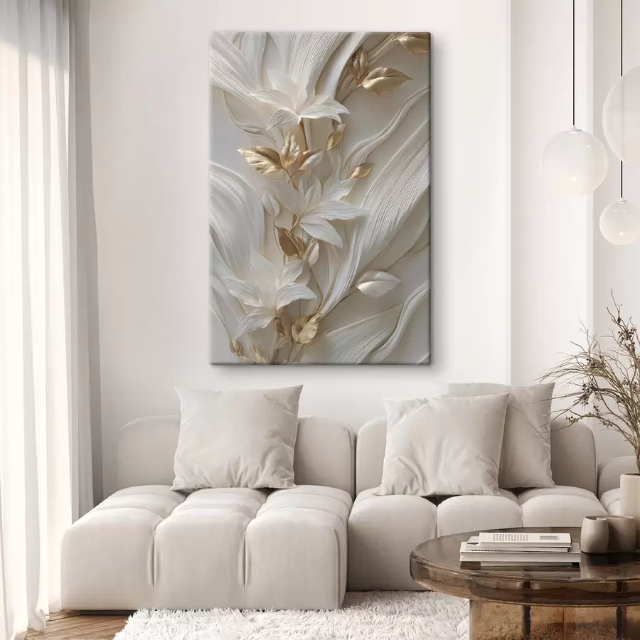 wall murals an exquisite imitation of three-dimensional leaf, textures and flowers s48788