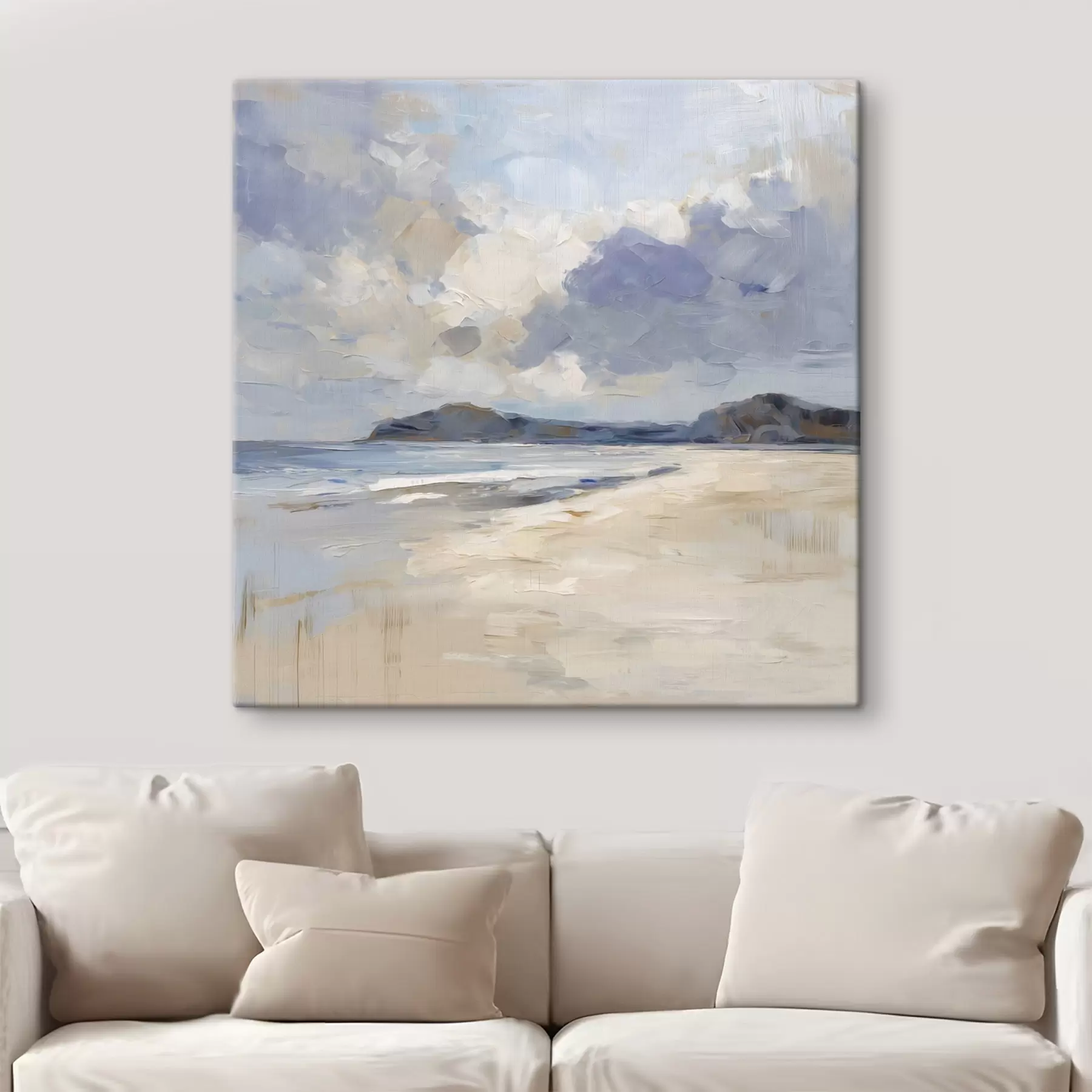 wall murals a picturesque beach and mountains s48791