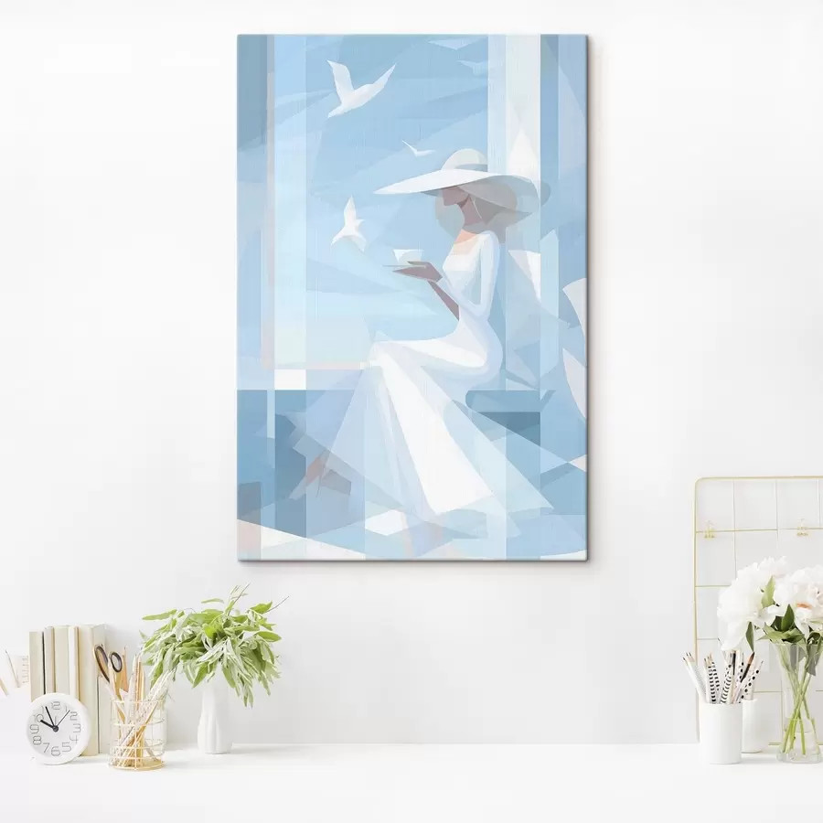 wall murals morning coffee by the sea s48792