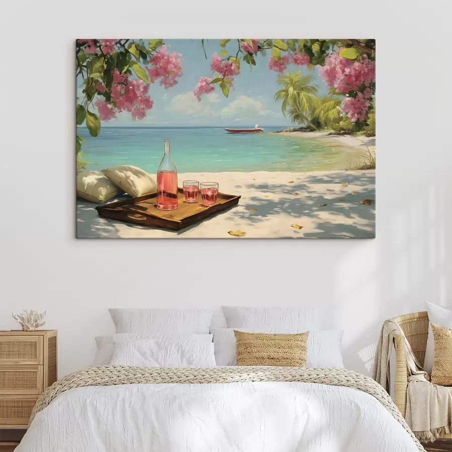 wall murals a azure beach and sangria s48793