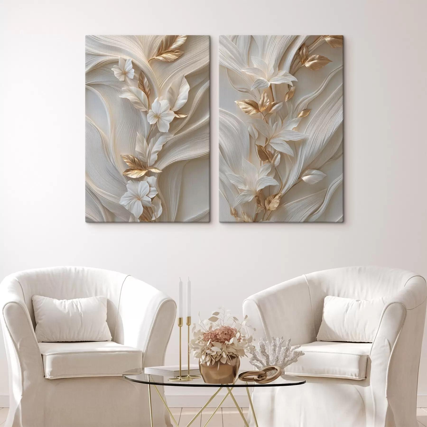 wall murals an exquisite imitation of three-dimensional leaf, textures and flowers m30334