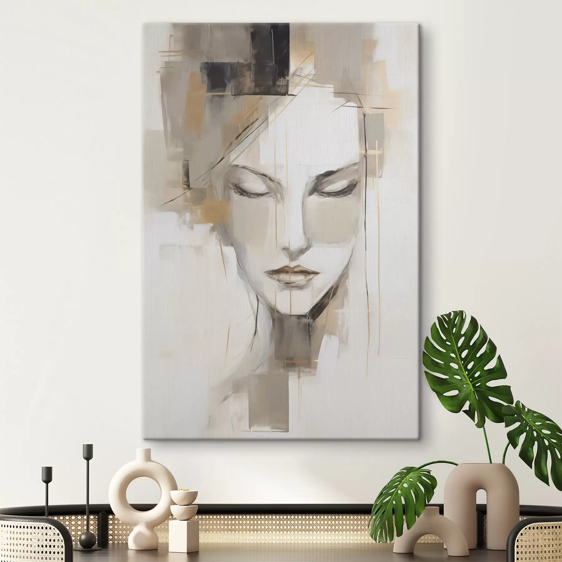 murales Retrato femenino abstracto s48761