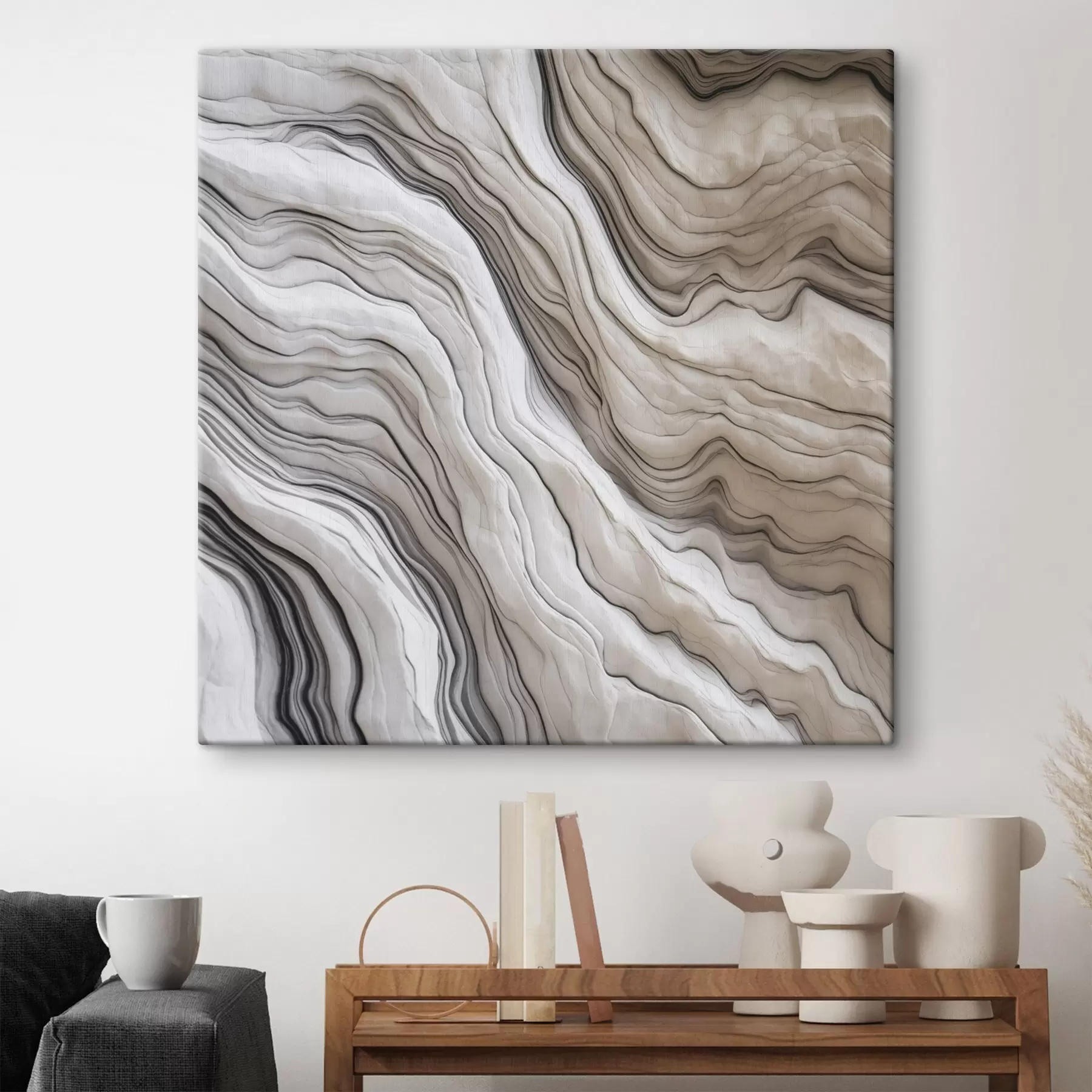 wall murals Abstract with smooth lines s48770