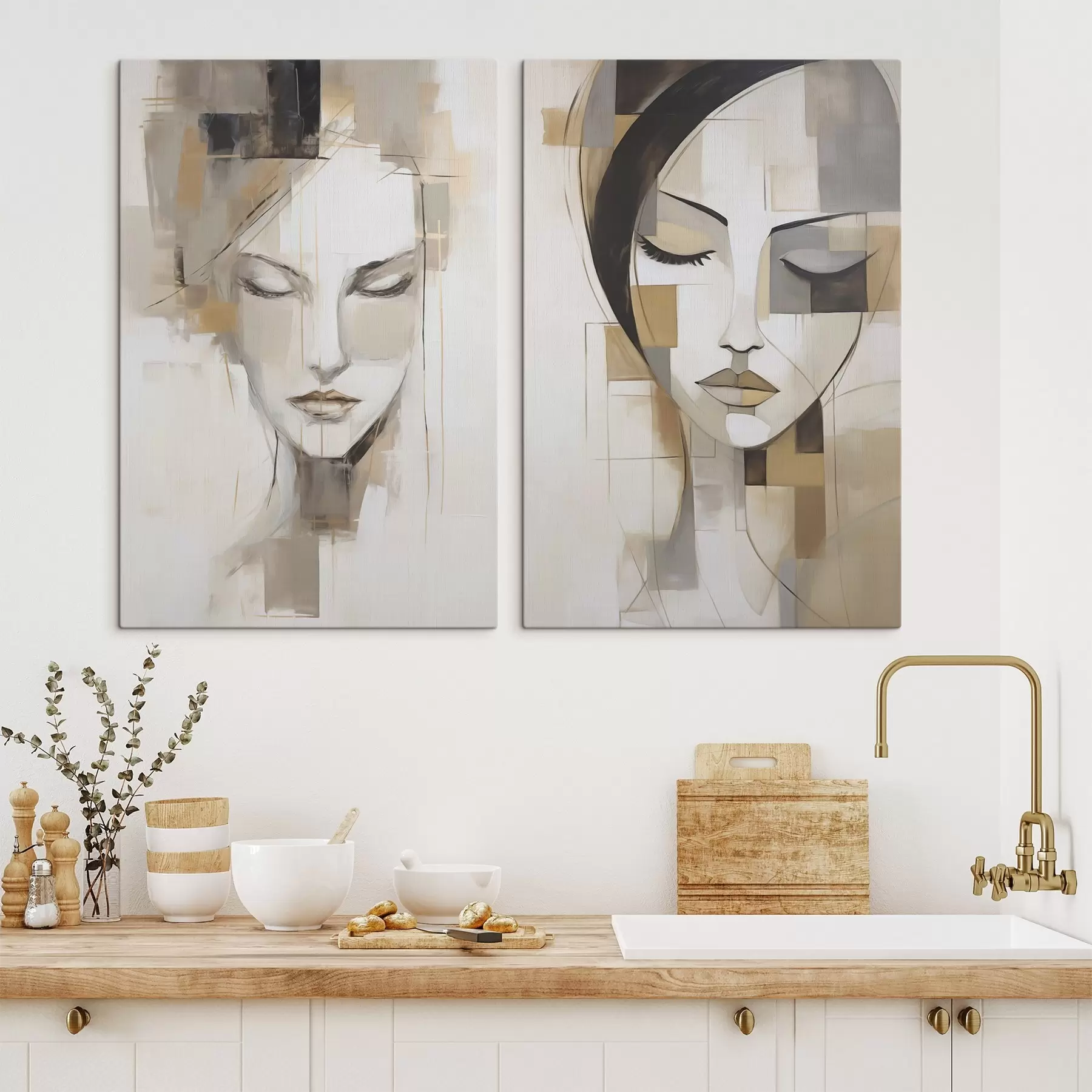 wall murals Abstract female portrait m30337