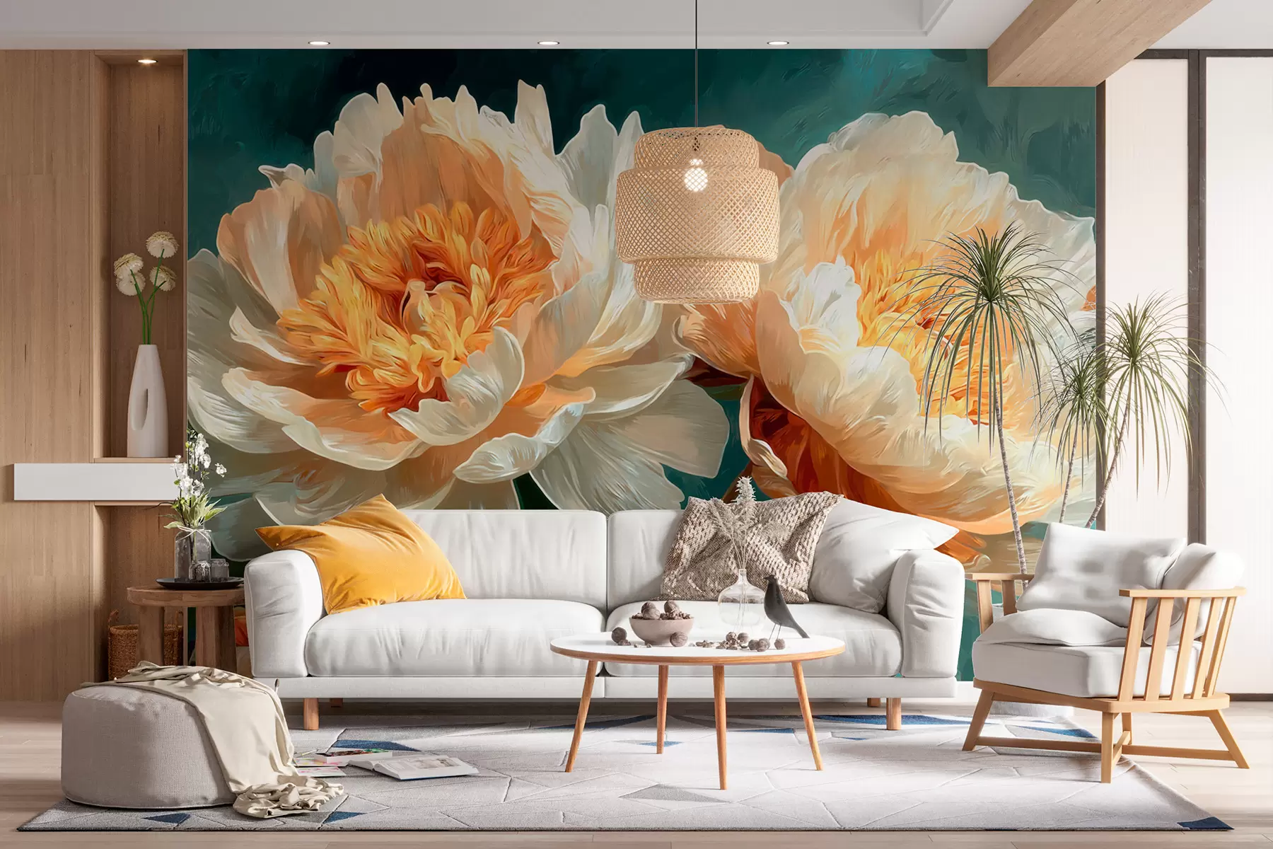 peintures murales Pivoines w05338
