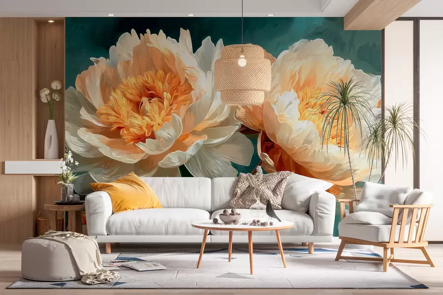 wall murals Peonies w05338