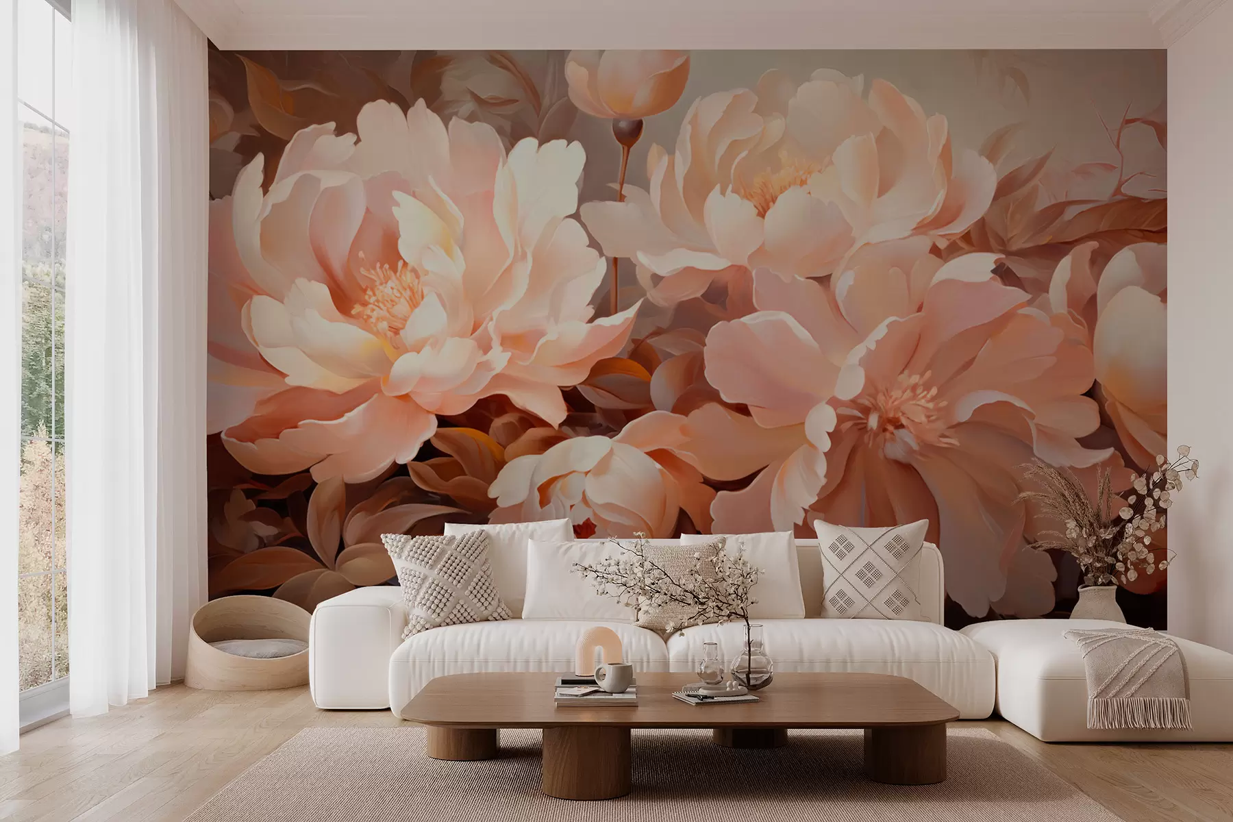 wall murals Peonies w05511
