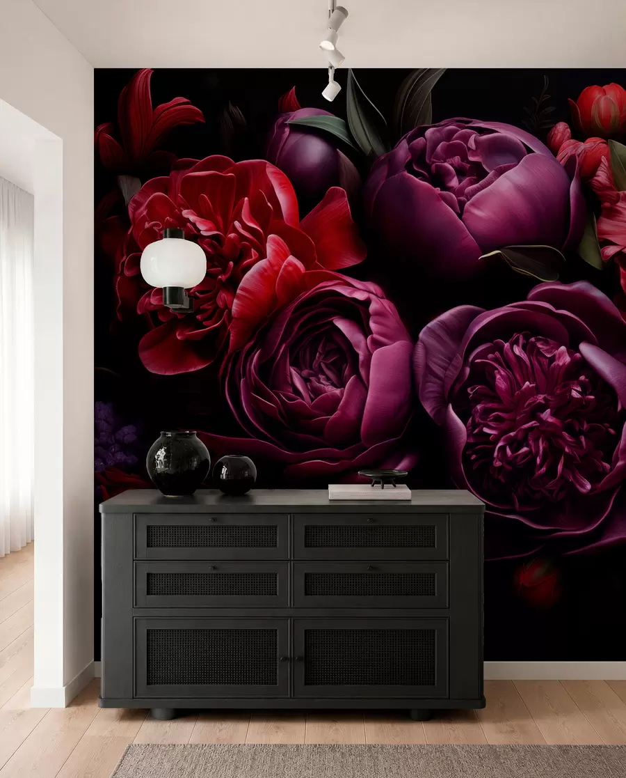 peintures murales Pivoines w05513