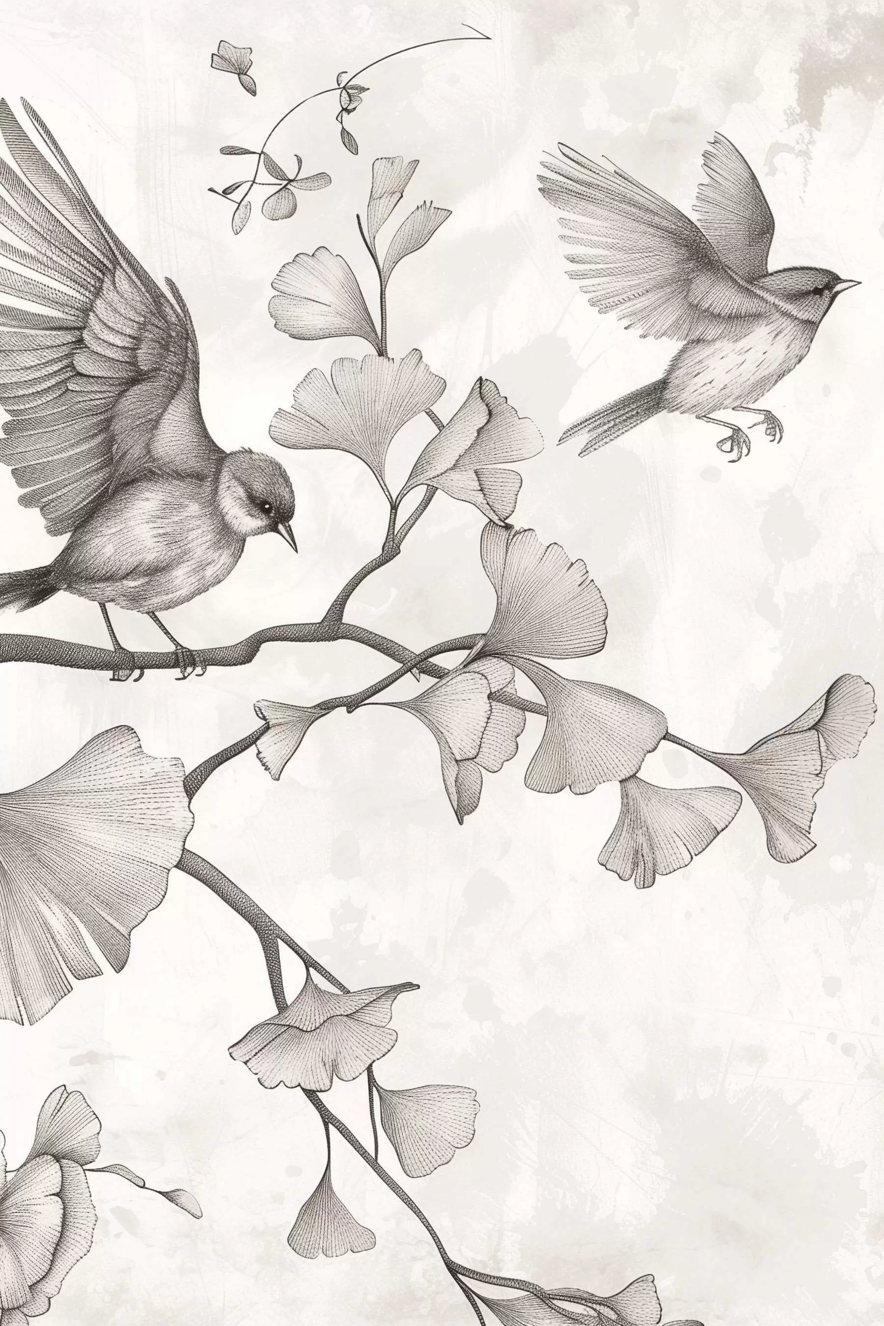 wall murals Birds on Branches s48906