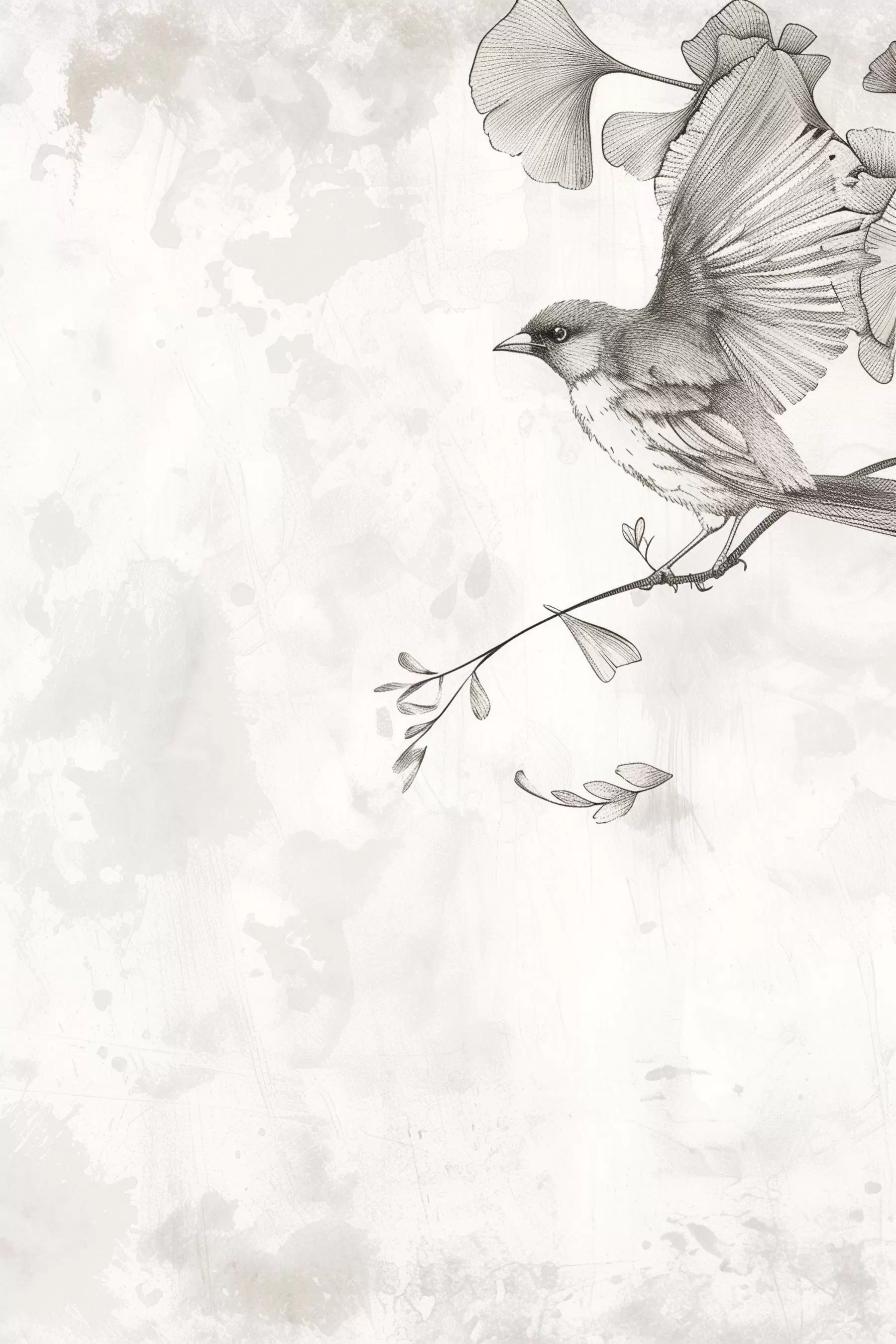 murales Pájaro en las ramas s48907