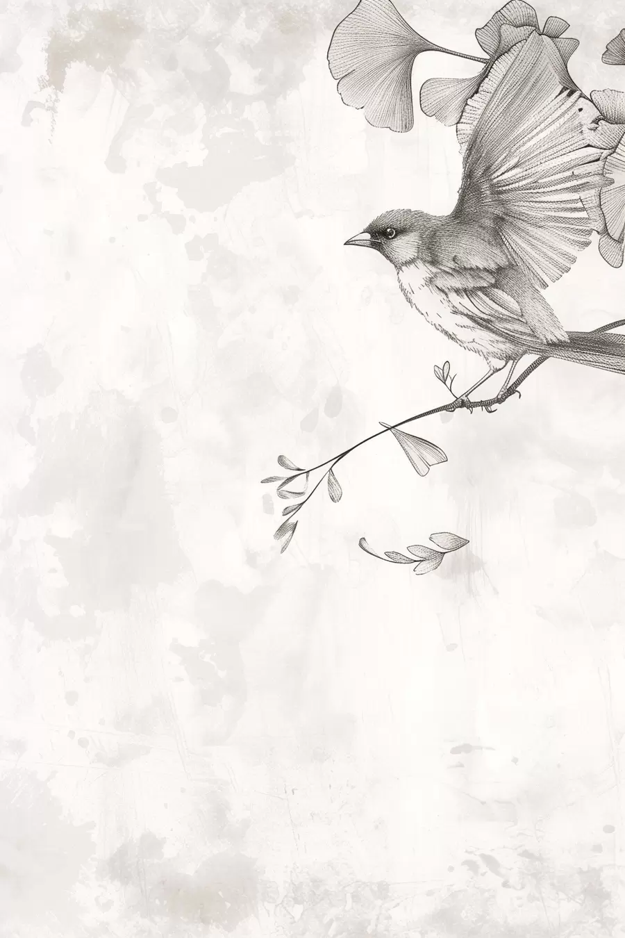 wall murals Bird on Branches s48907