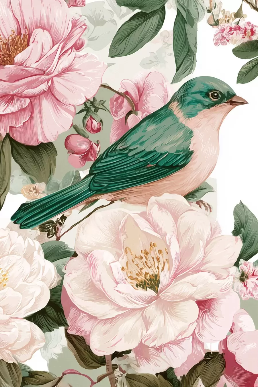 wall murals Blooming Dream Garden s48918