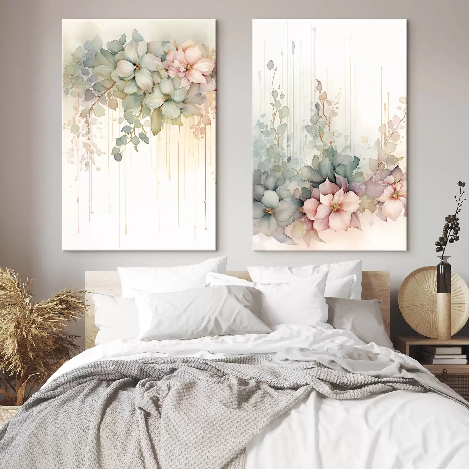 wall murals Delicate floral arrangement, imitation watercolor m30387