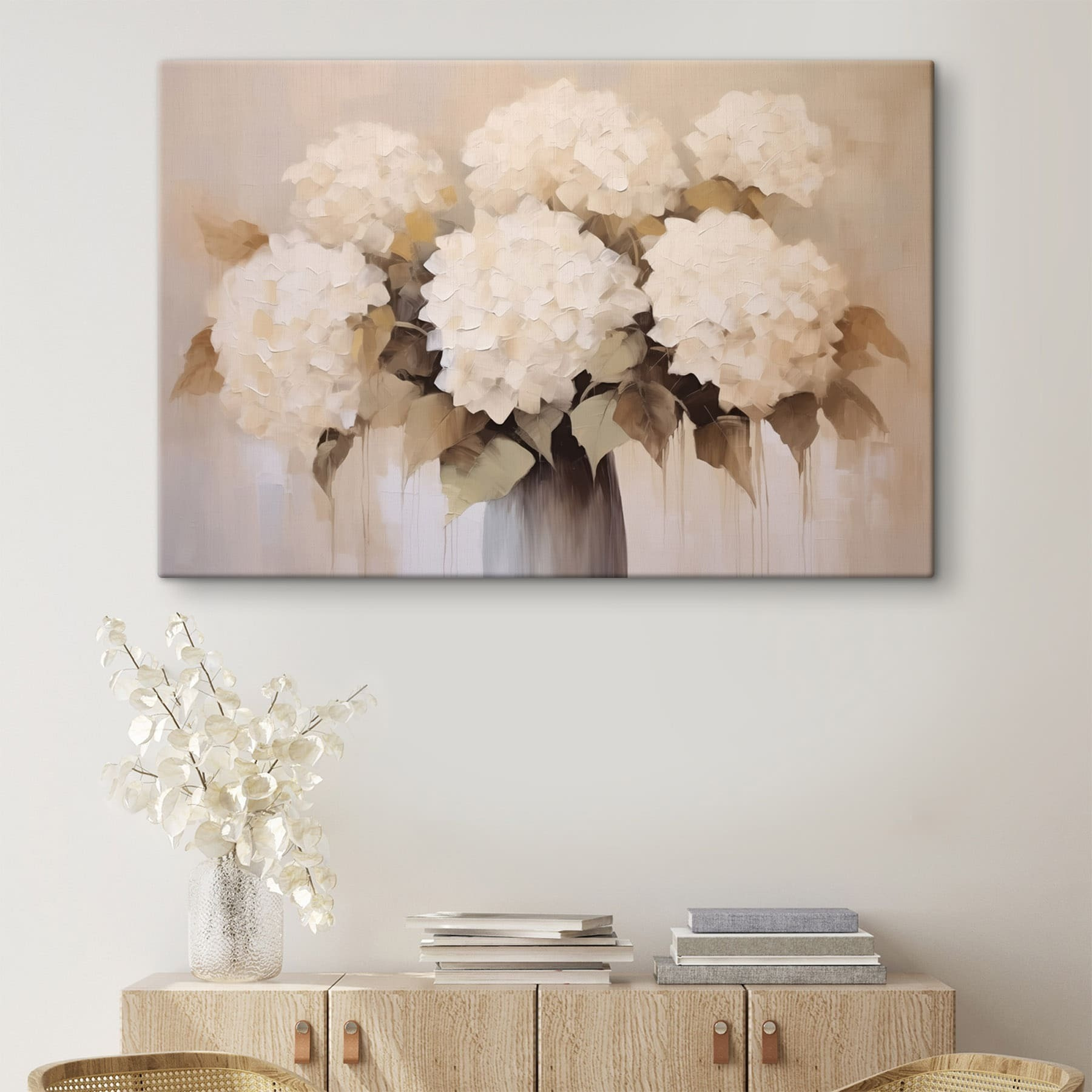 Nature canvas Vintage-style hydrangea nr. s48945 uwalls.com