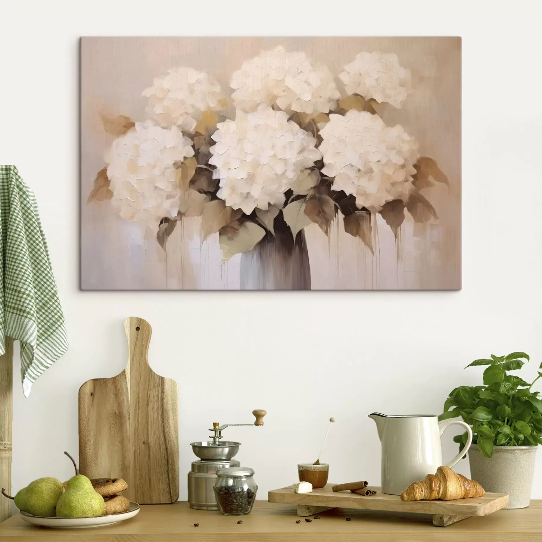 wall murals Vintage-style hydrangea s48945