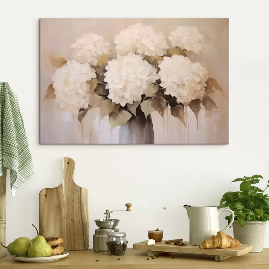 murales Hortensia de estilo vintage s48945