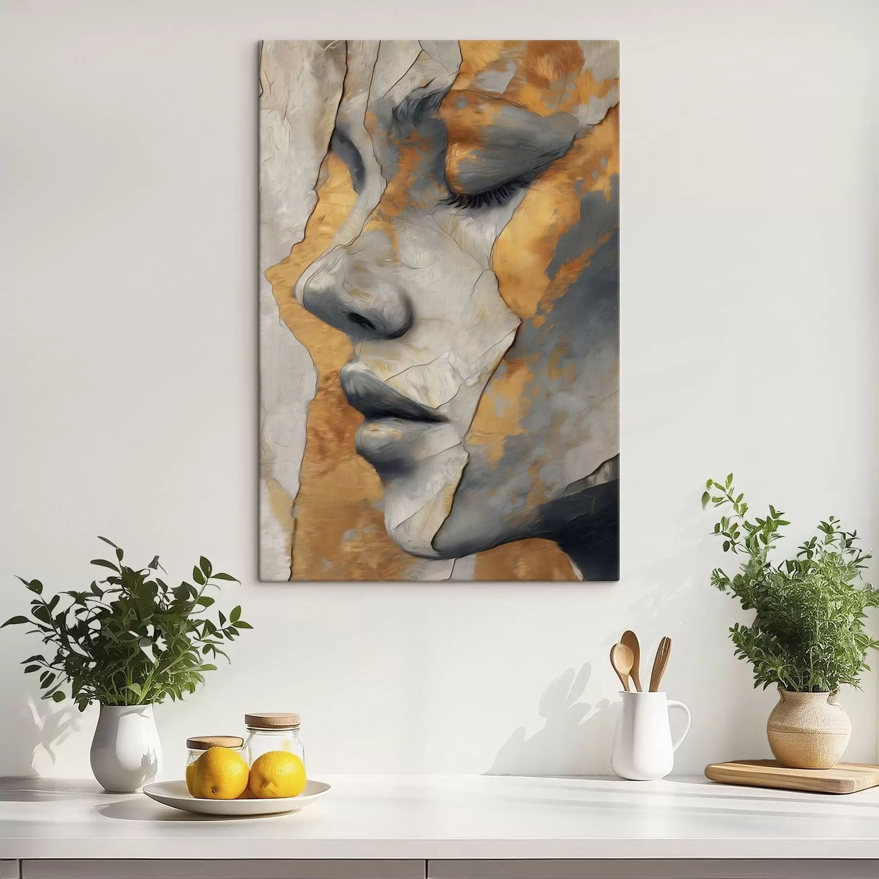 murales Retrato abstracto de un rostro s48951