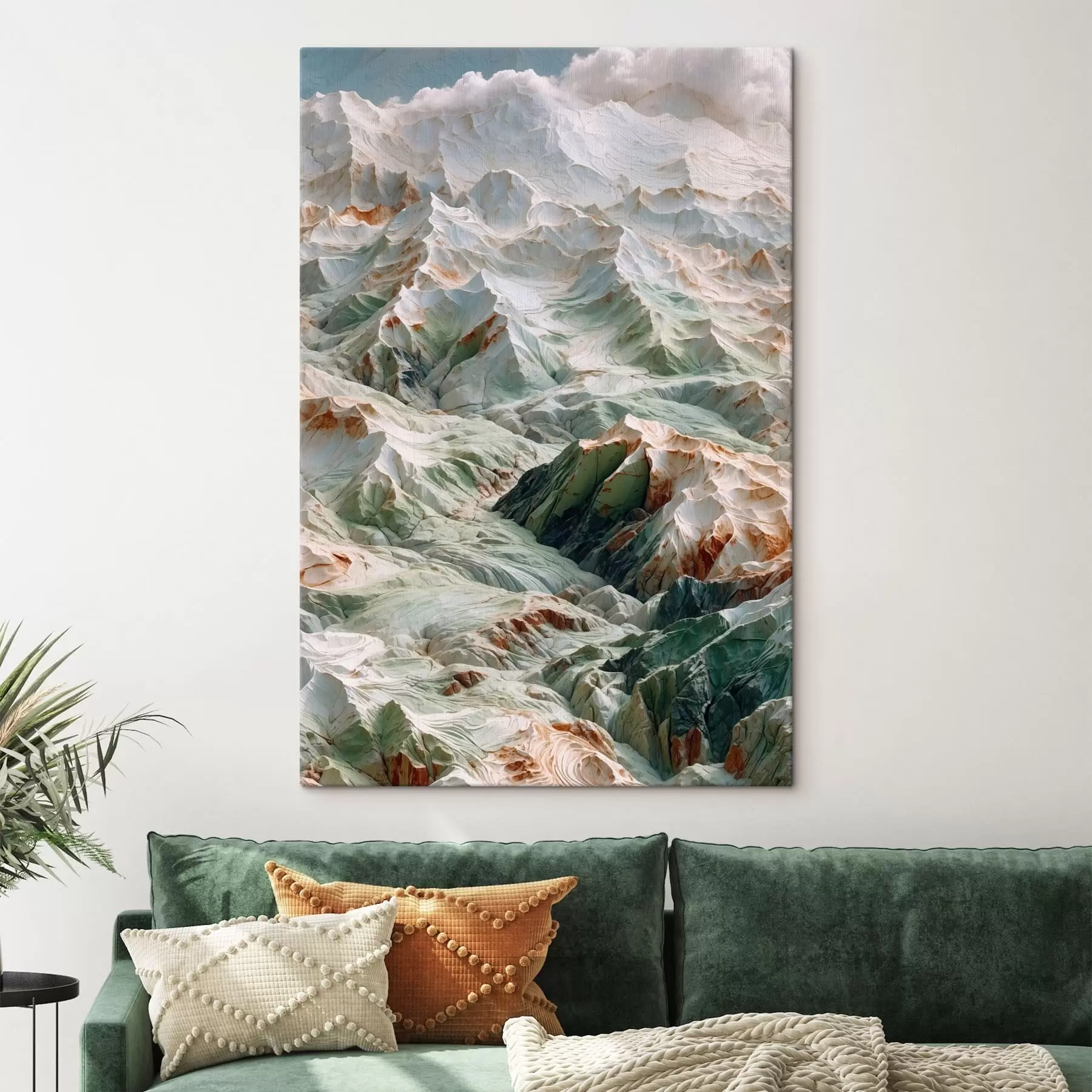 wall murals Abstract mountain relief in light tones s48828