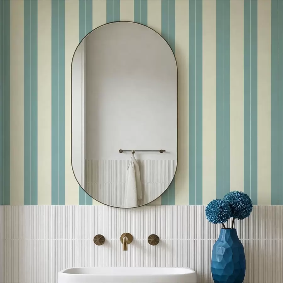 murales Rayas verticales azules de estilo minimalista a01181v5