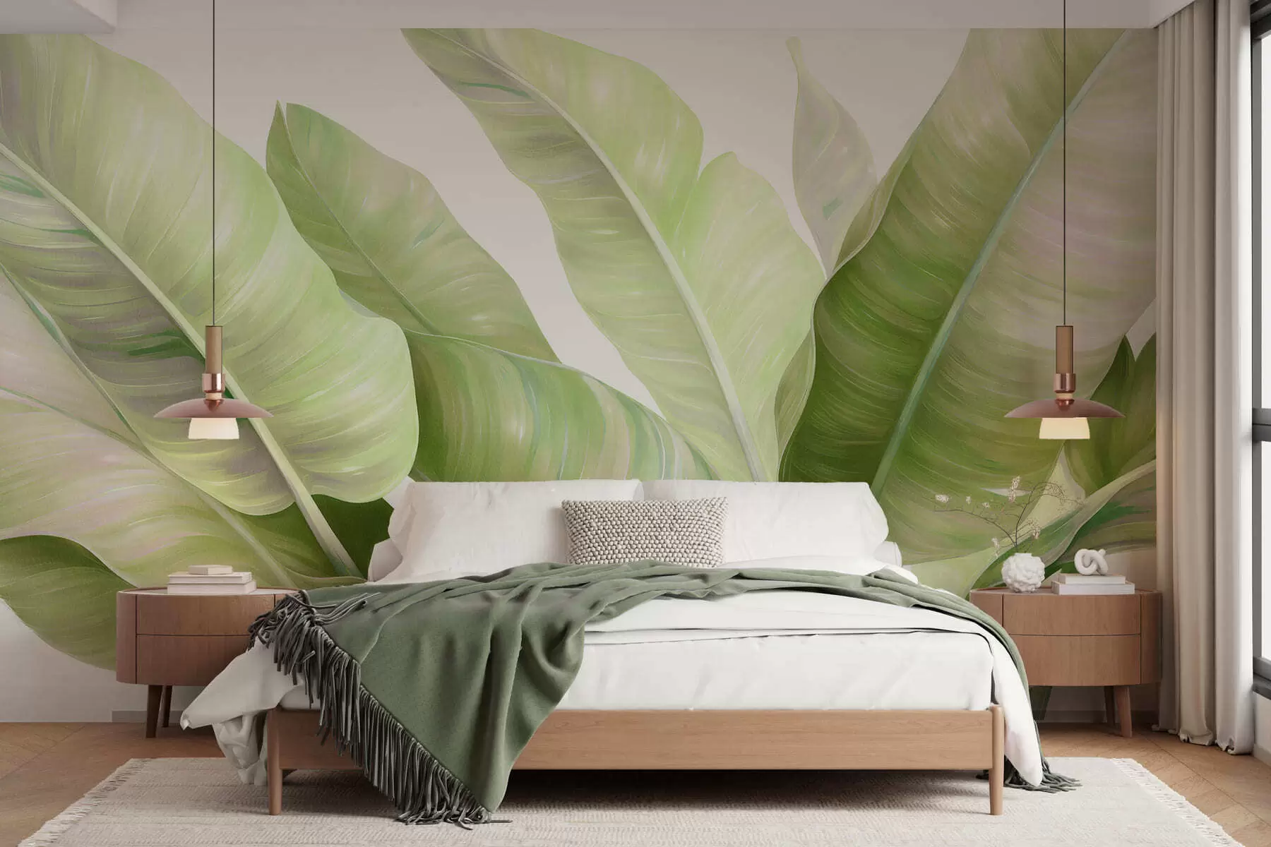 Wall Mural Photo Wallpaper Large banana leaves w05499