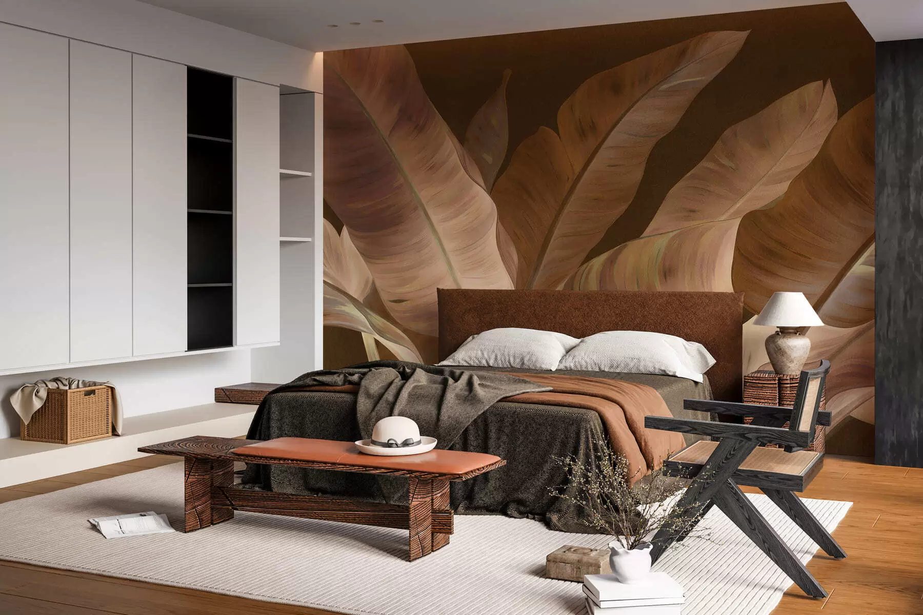 Wall Mural Photo Wallpaper Large banana leaves w05499v2