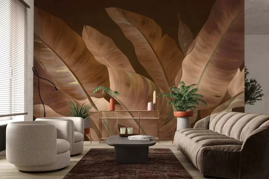 murales Hojas grandes de plátano w05499v2