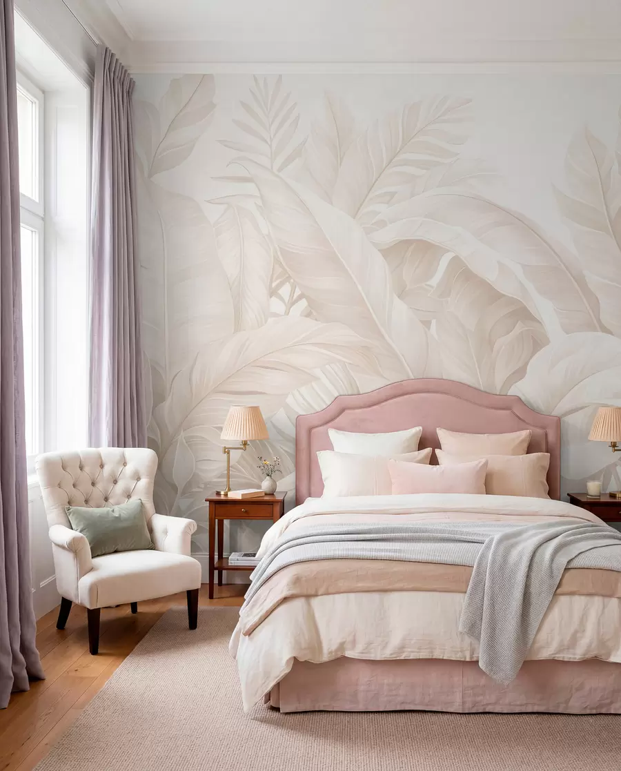 Wall Mural Photo Wallpaper Vintage tropical leaves w05518