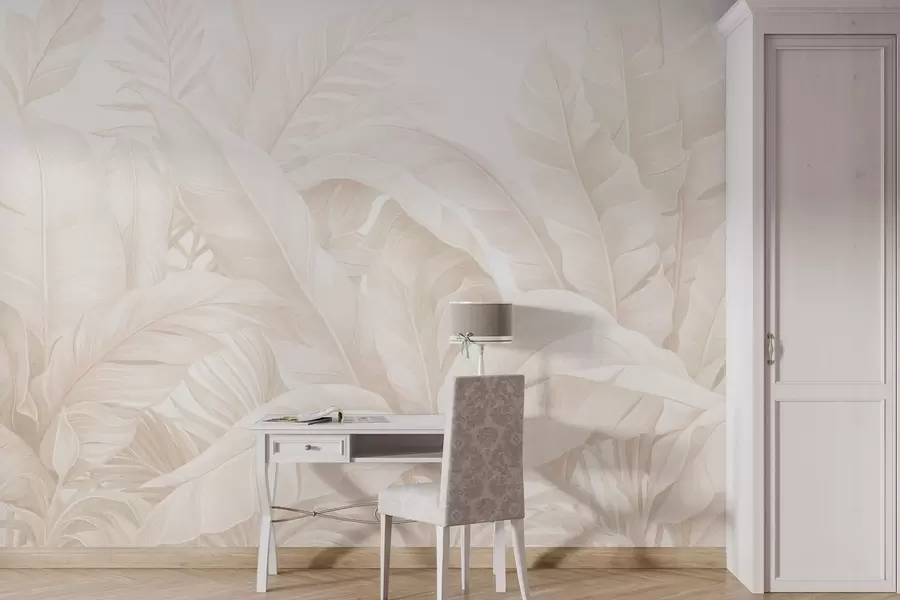 peintures murales Feuilles tropicales vintage w05518